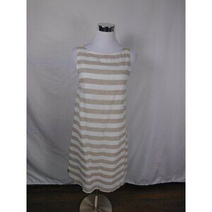 BeachLunchLounge Dress Womens XS Linen Blend Sleeveless Striped Summer Casual